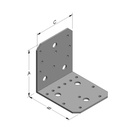 Leņķa savienotājs 103 x 103 x 90 x 3 mm bez ribas-0