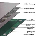 zils 650 g/m² PVC 2 x 3m (6m²) pārklājs-1