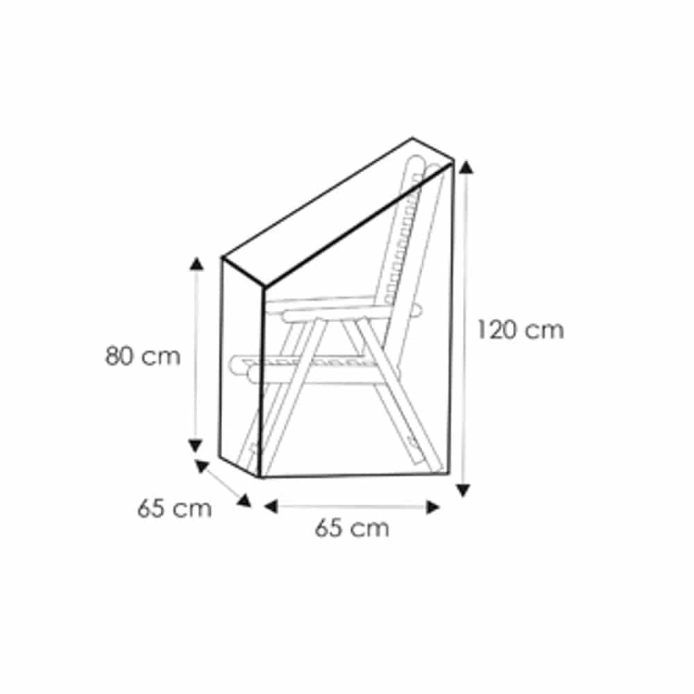 Caurspīdīgs regulējams krēsla pārvalks, apm. 65x65x120/80-0