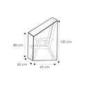 Caurspīdīgs regulējams krēsla pārvalks, apm. 65x65x120/80-0