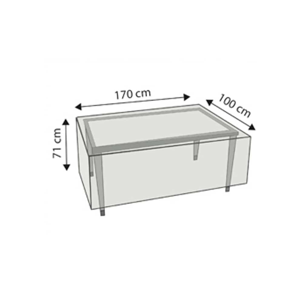 Aizsargpārvalks Deluxe taisnstūrveida galdam, apm. 170x100x71-0