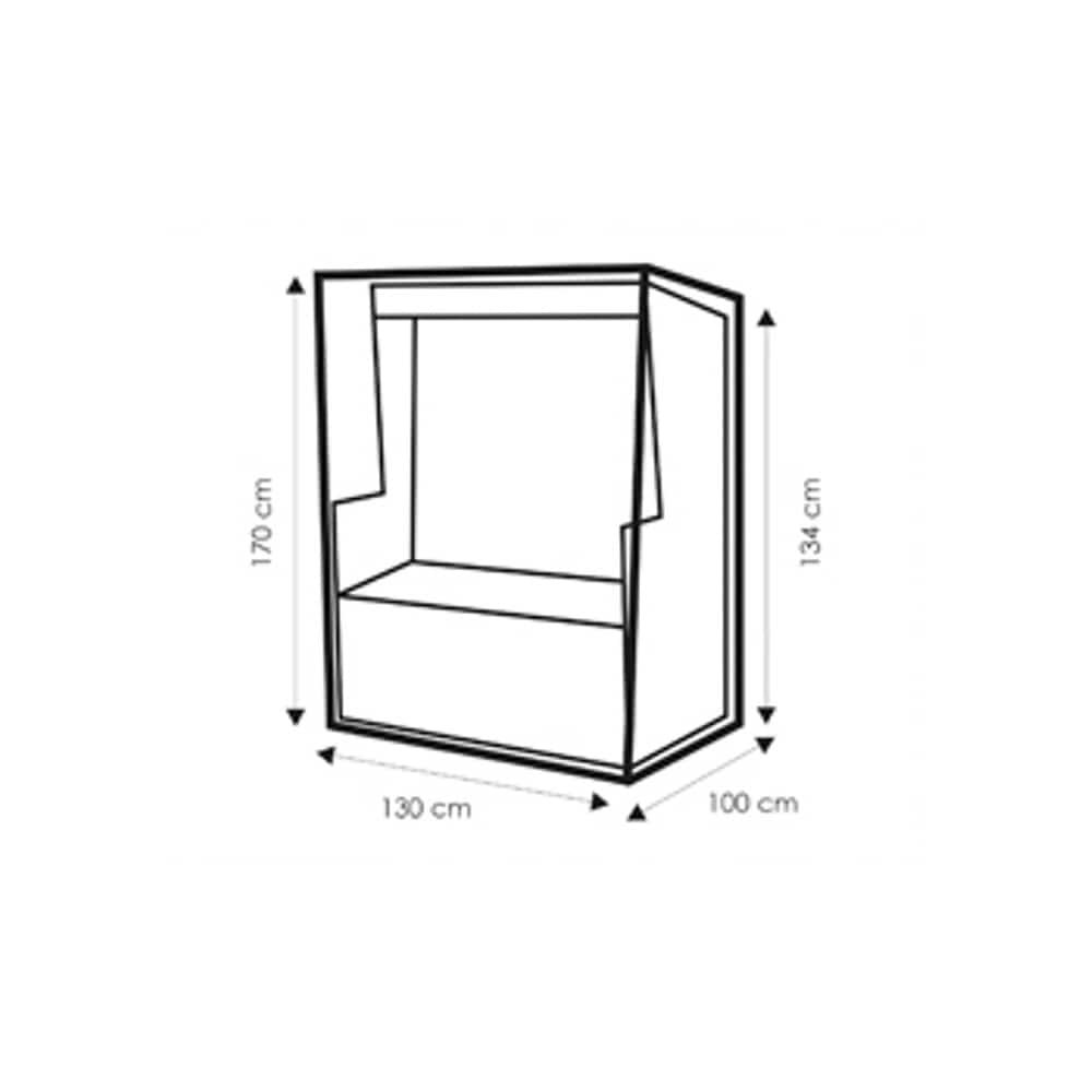 Aizsargapvalks Deluxe pludmales krēsls, apm. 130x100x170/135-0