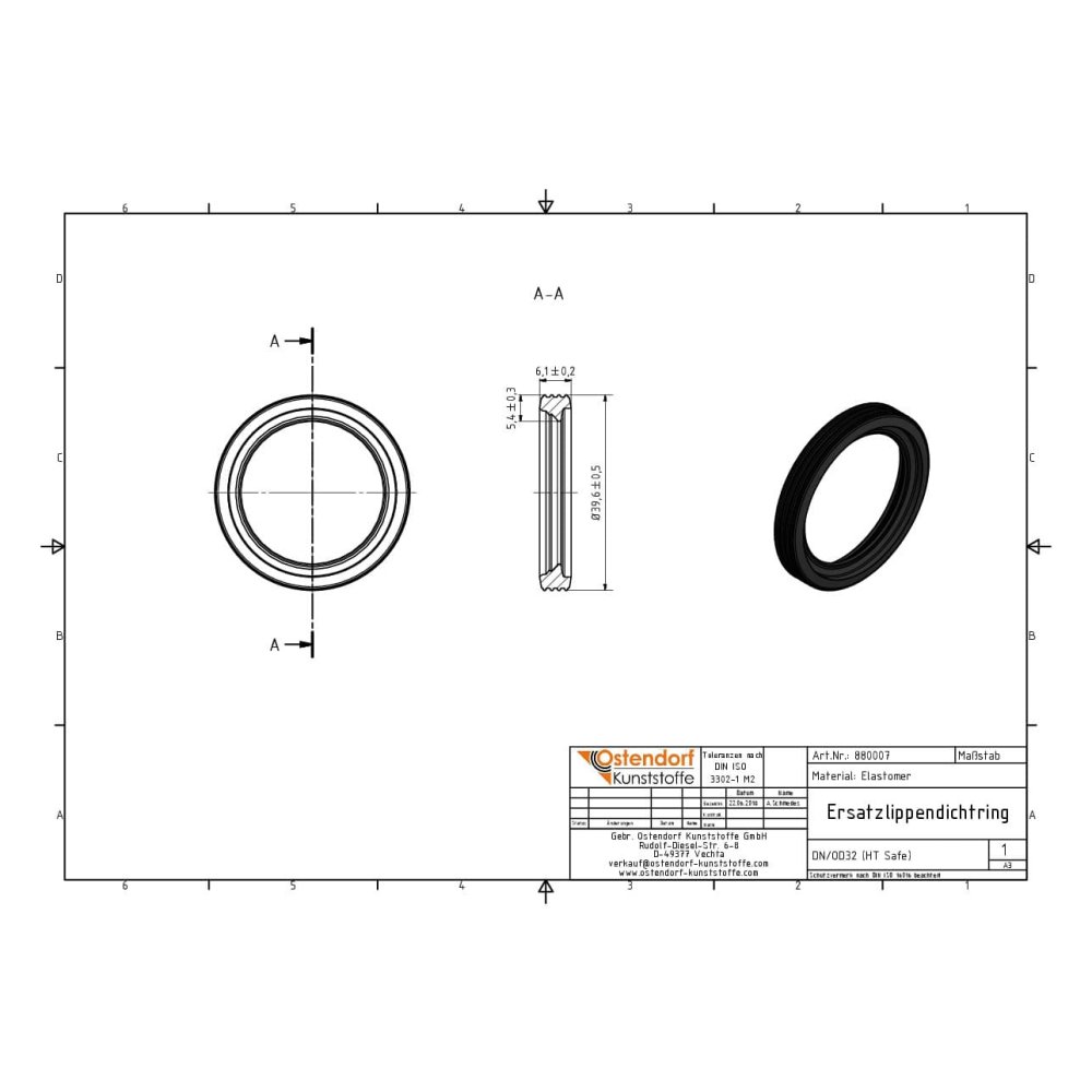 Rezerves lūpu blīvgredzens DN/OD 32 (HT Safe)-1