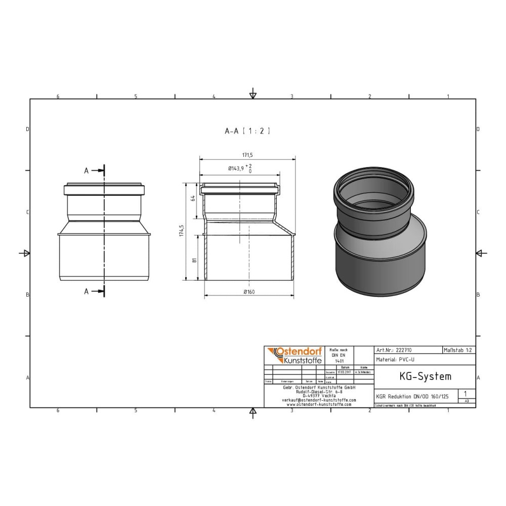 KGR Redukcija DN/OD 160/125-1