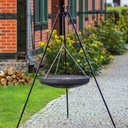 Woks uz trijkāja no dabīgā tērauda 180 cm - 60 cm diametrs-1