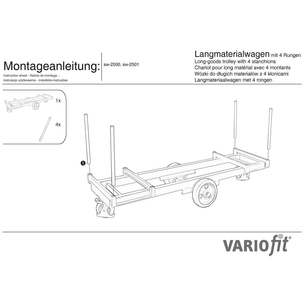 Garumkravnesējs ar 4 stieņiem (EV)-0