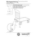 Stumšanas rokas rati 400 kg ar 4 vertikālām caurulēm Tips S + EasySTOP-0