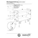 Stāva rati ar 1 paplāti un 2 plauktiem 250 kg tips S + EasySTOP-1