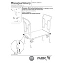 Dubultais stumjamais ratiņš 250 kg Tips M + EasySTOP-0