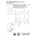 Smags ESD galda ratiņš ar 2 platformām, S tips + EasySTOP-0