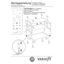 Galda ratiņi 250 kg ar 3 platformām augsts bīdāmais rokturis Tips M + EasySTOP-0