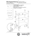 Galda ratiņi ar 3 līmeņiem, vanniņas mala 40 mm augsta + EasySTOP-1