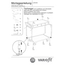 Galda ratiņi 250 kg ar 2 aizslēdzamām atvilktnēm augstu roktura stieni + EasySTOP-0