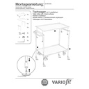 Daudzpakāpju galda ratiņi ar 2 līmeņiem, ar skrūvētām vannām, 25 mm mala + EasySTOP-0