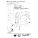 ESD galda ratiņi ar 3 platformām Tips L + EasySTOP-0