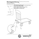 Bīdāmais rokas ratiņi 400 kg 4 vertikālām caurulēm Tips L + EasySTOP-0