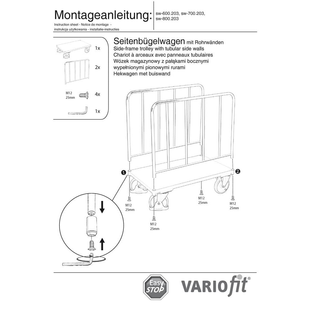 Cauruļu sienas sānu rāmis tips M + EasySTOP-0