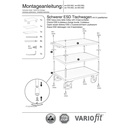 Smags ESD galda ratiņi ar 3 plauktiem tips L + EasySTOP-0