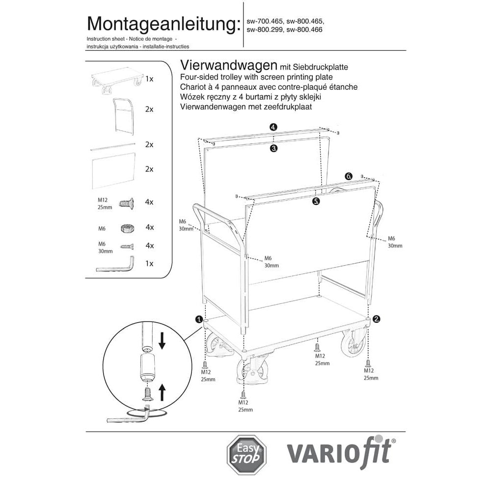 Četrsienu rati 1000 kg Tips M + EasySTOP-0