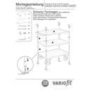 Smags galda ratiņi 500 kg ar 3 platformām Tips XL + EasySTOP-0