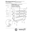 Plauktu ratiņi ar 4 stiepļu režģa plauktiem, pulverkrāsoti, 250 kg tips M + EasySTOP-1