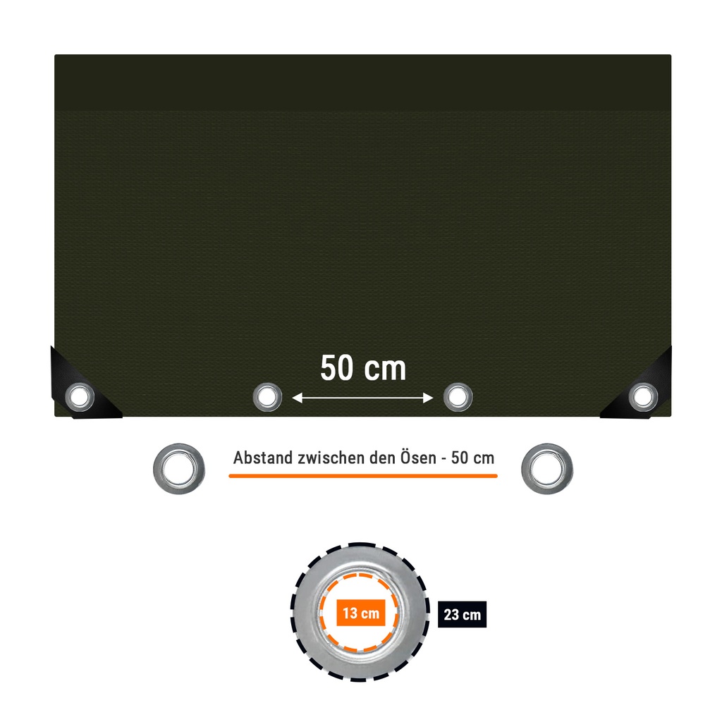 280 g/m² zaļš 6 x 12 (72m²) pārklājs-3