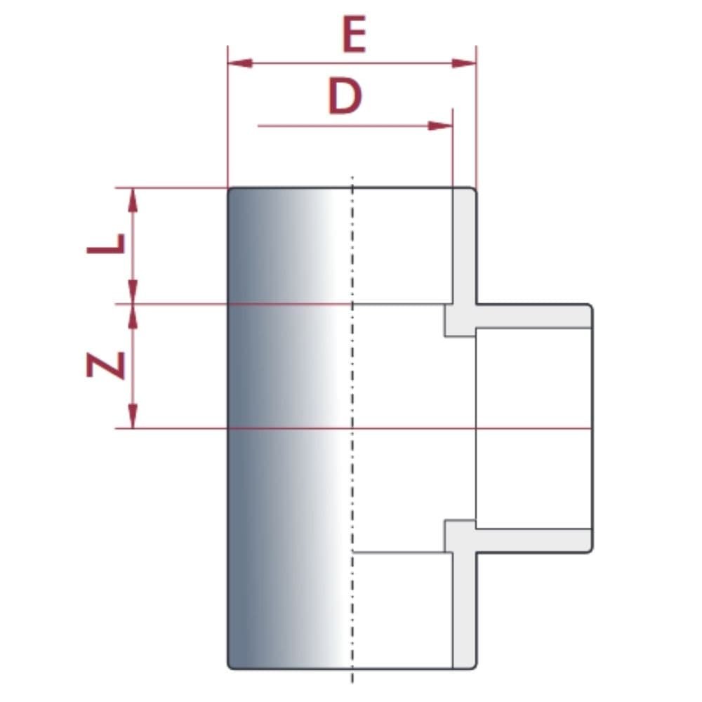 PVC-U T-veida savienojums 32 mm PN16-0