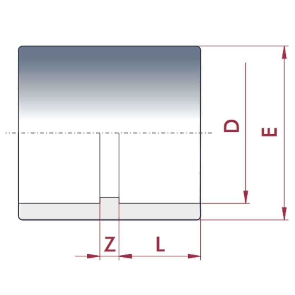 PVC-U līmes uzmava 32 mm PN16-0