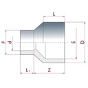 PVC-U Redukcija gara 32-25mm x 20 mm PN16-0