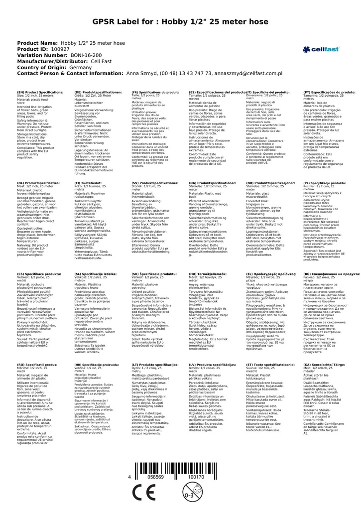 Hobijs 1/2" 25 Metru Šļūtene-2