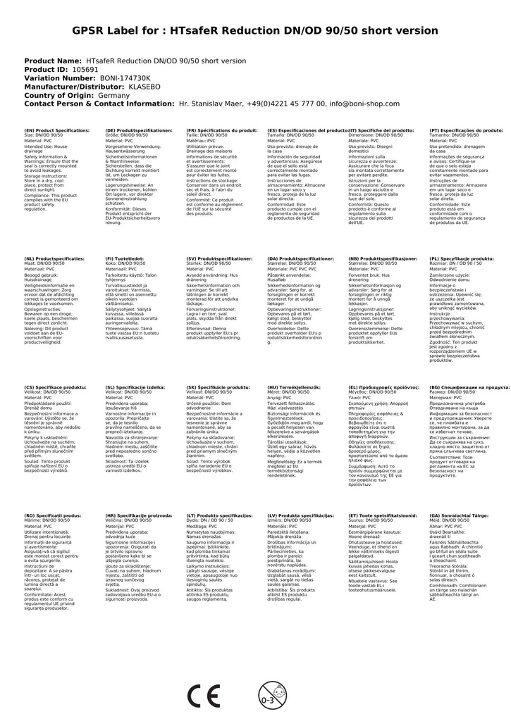 HTsafeR Redukcija DN/OD 90/50 īsā izpildījuma-2