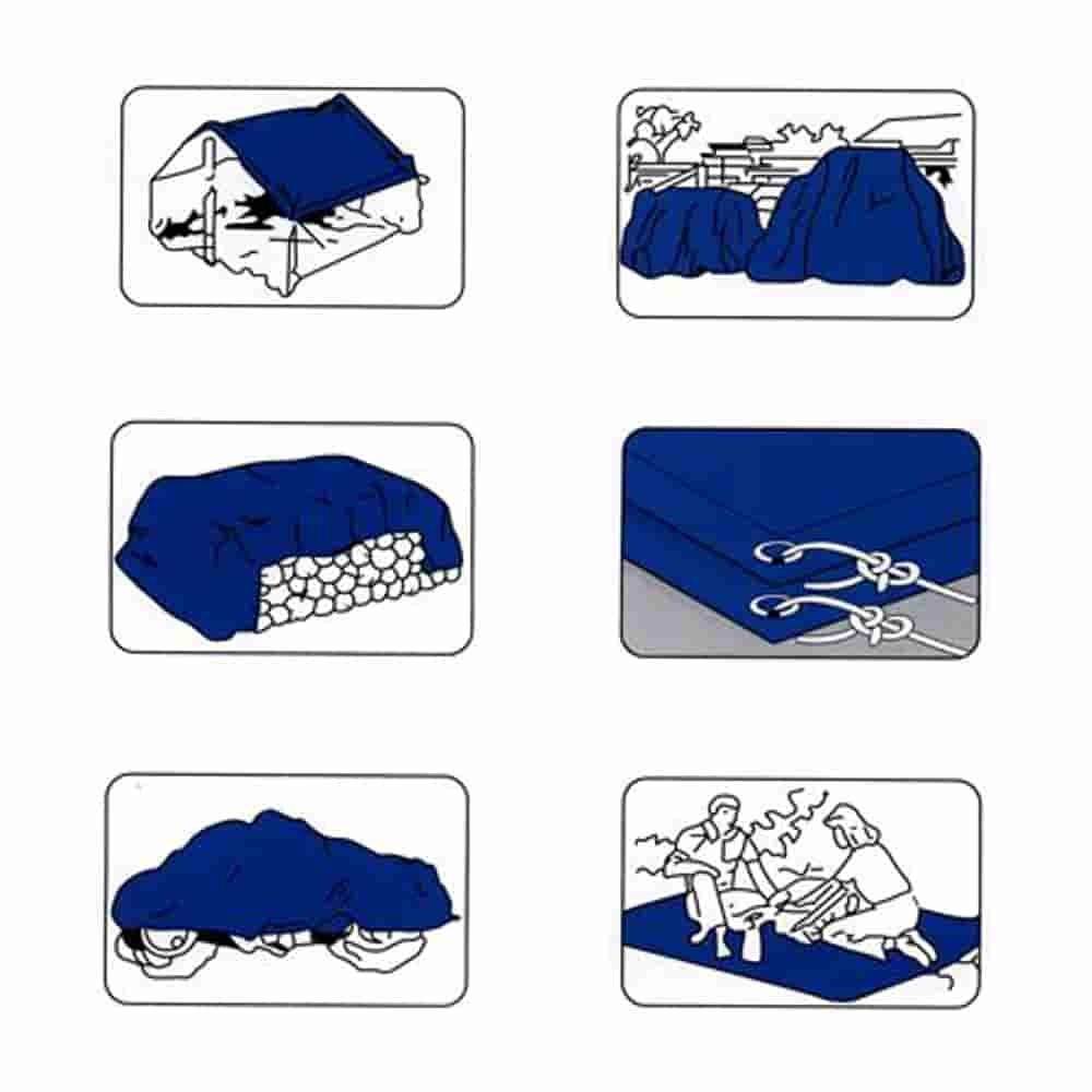 5 x 6 Metri (30m²) zils auduma pārklājs-0