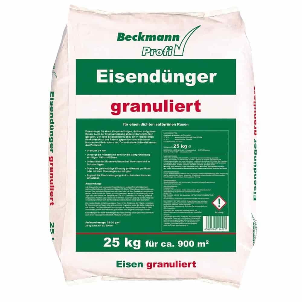 25 kg granulēts Beckmann dzelzs mēslojums 2-4mm apmēram 900m²