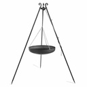 Wok uz trijkāja no dabīgā tērauda 180 cm - 70 cm diametrs