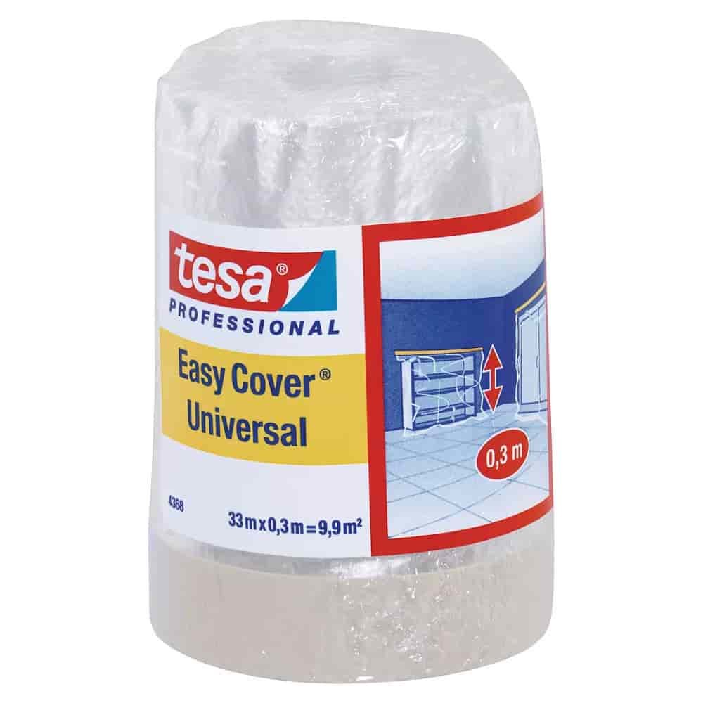 tesa Easy Cover 4368 Premium Malerkrepp ar aizsargplēvi 300 mm x 33 m (gaiši bēšs-mats)