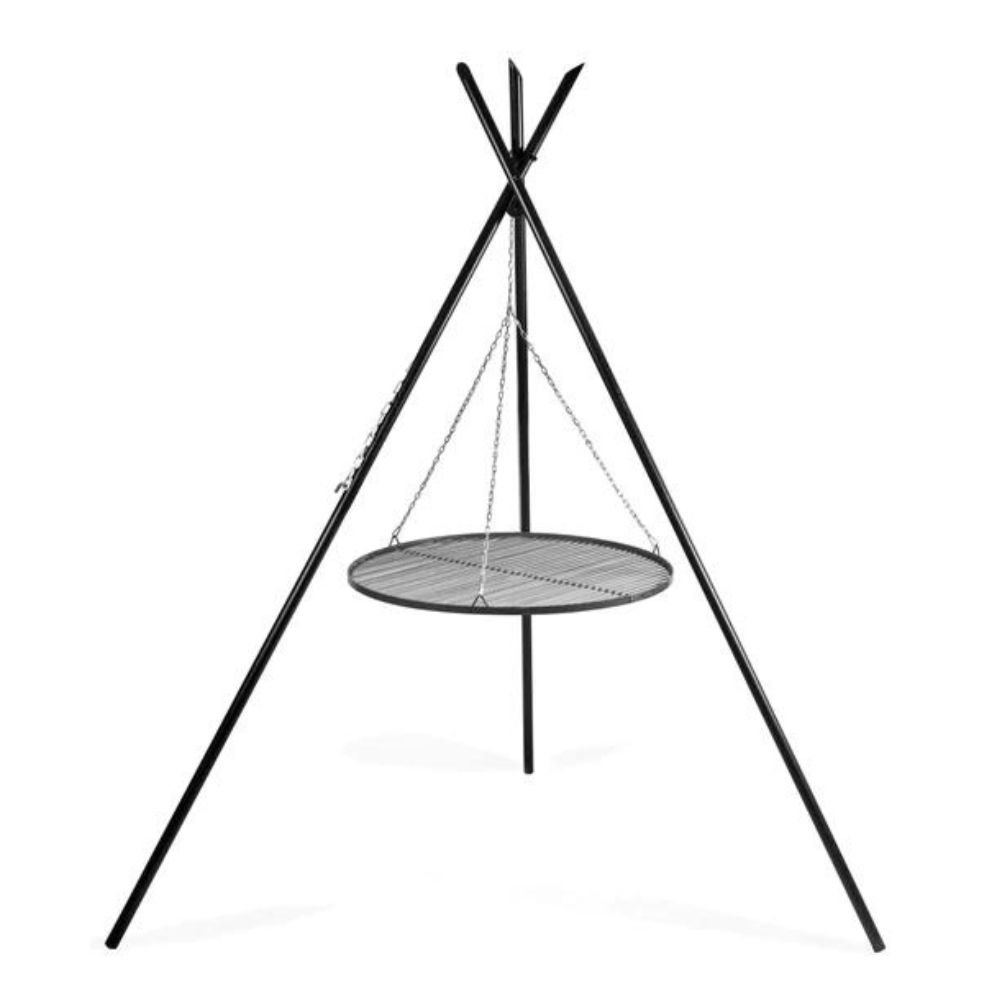 Šūpuļgrils „TIPI“ 210 cm + Grila režģis 70 cm no dabīgā tērauda