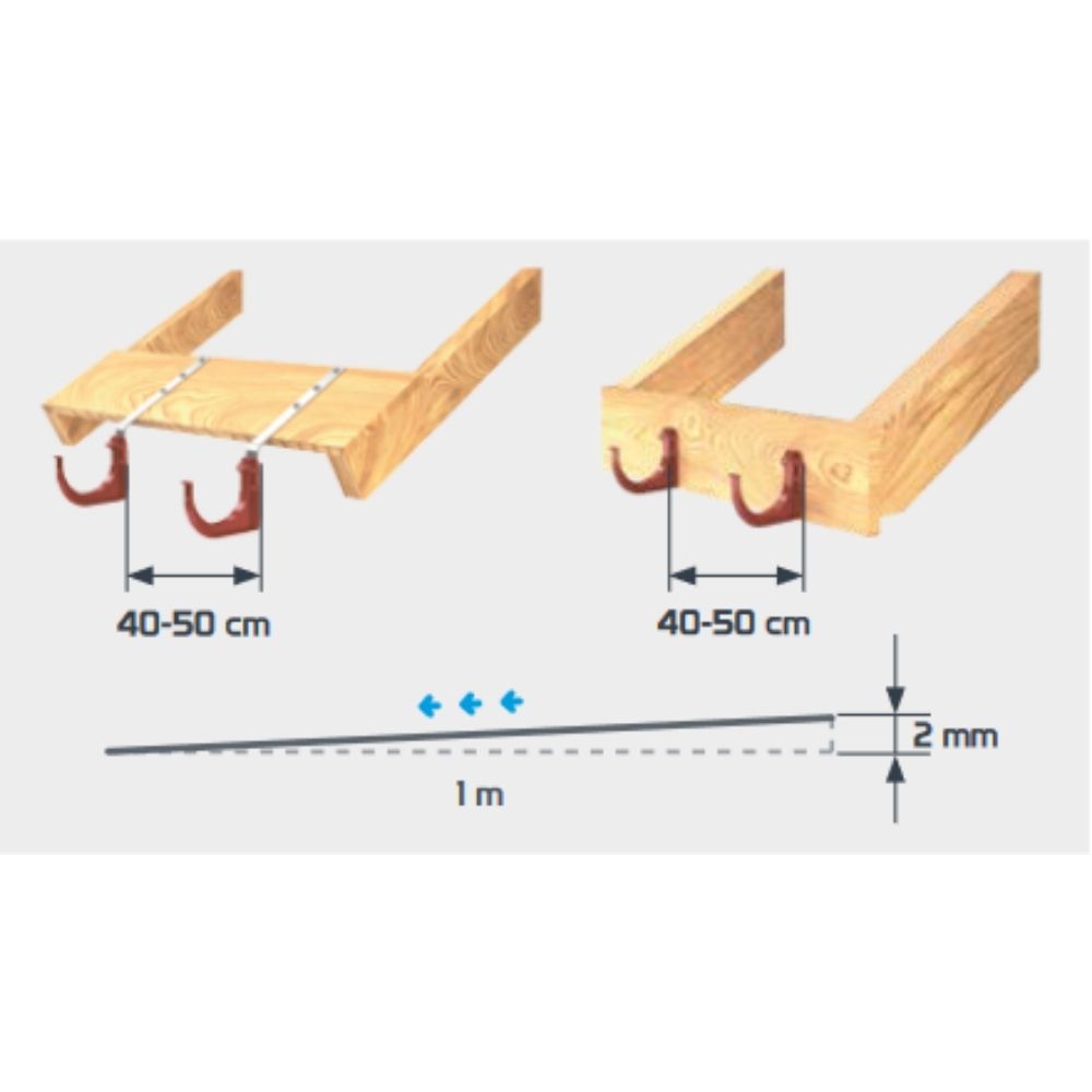 Āķis PVC skavām (Metāls) 120mm-6